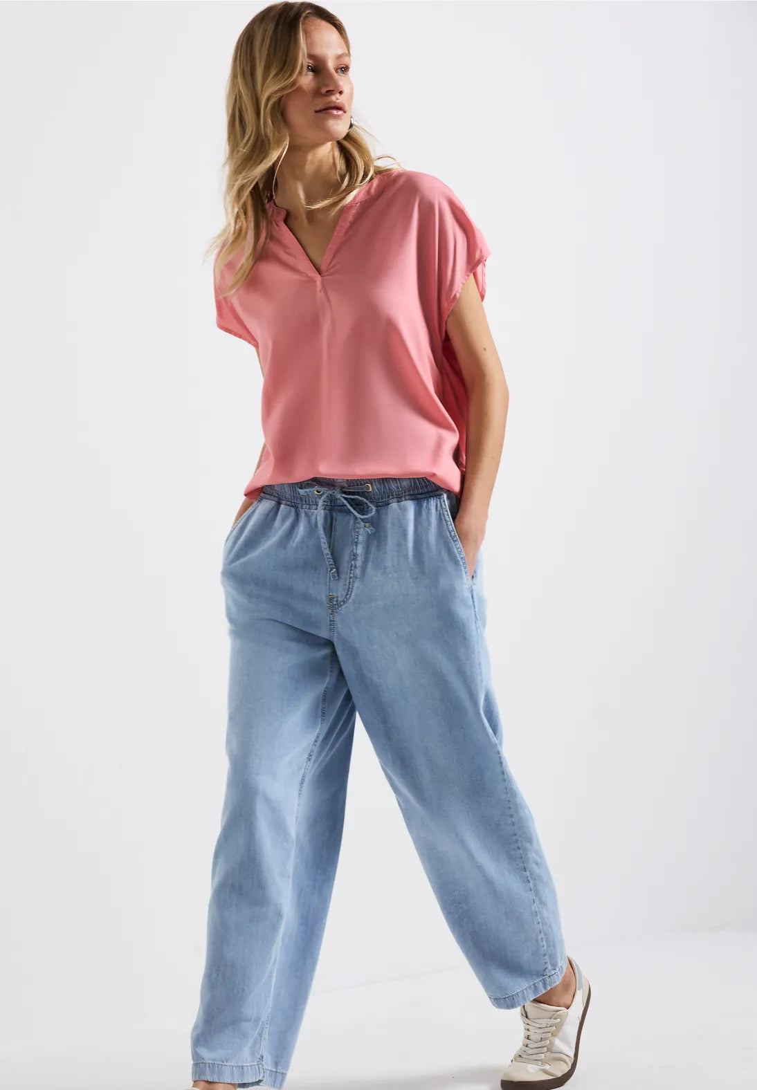 STREET ONE BLUSA MANGA CORTA CUELLO V