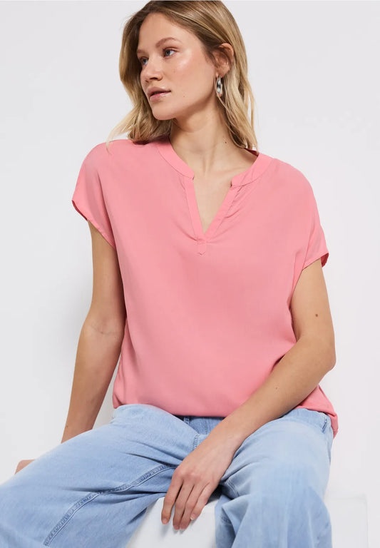 STREET ONE BLUSA MANGA CORTA CUELLO V