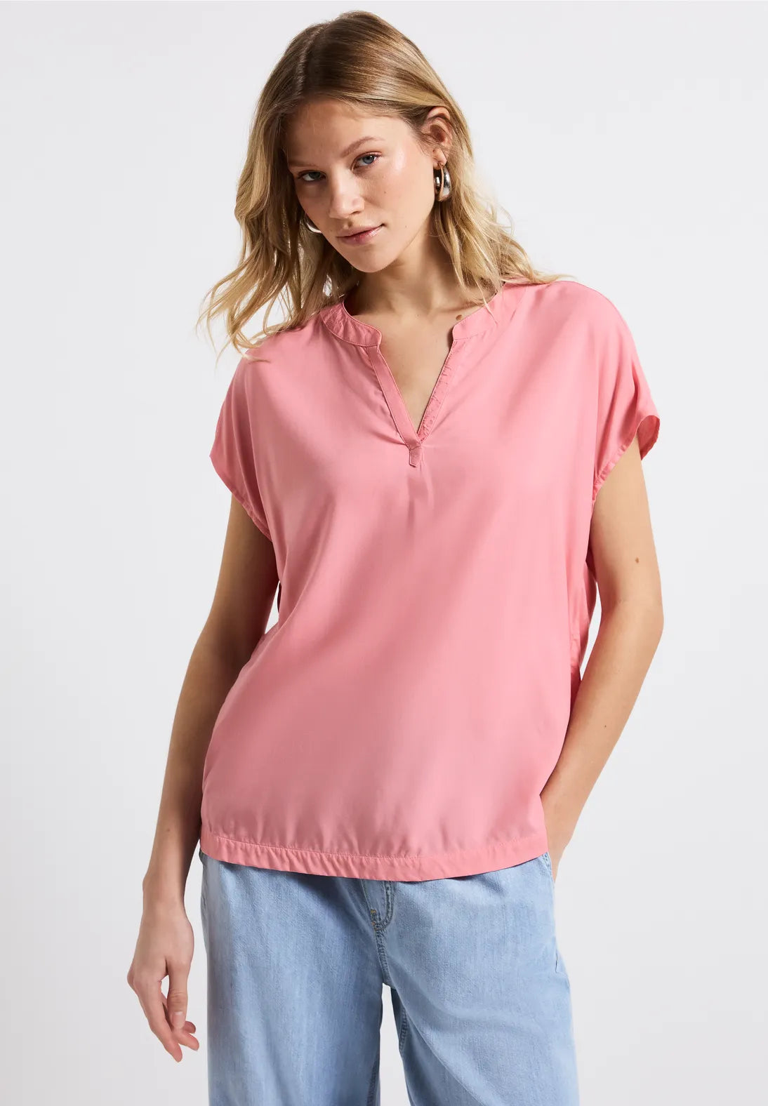 STREET ONE BLUSA MANGA CORTA CUELLO V