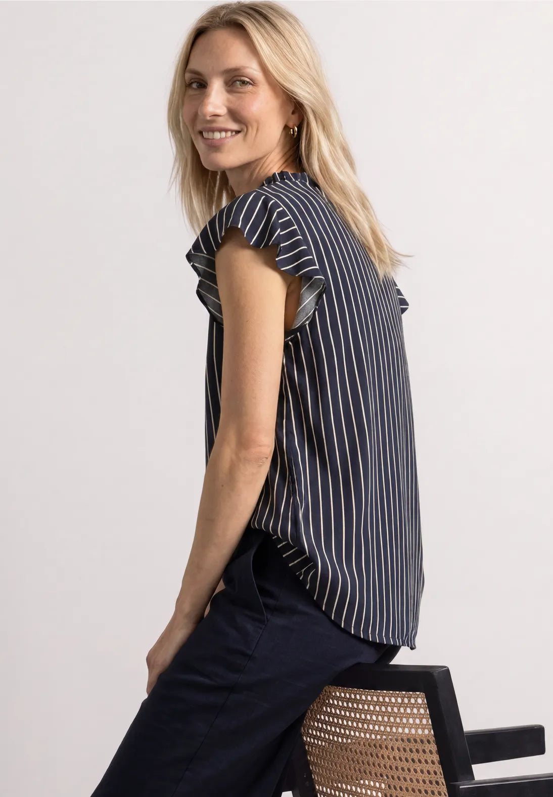 BLUSA DE VISCOSA A RAYAS STREET ONE