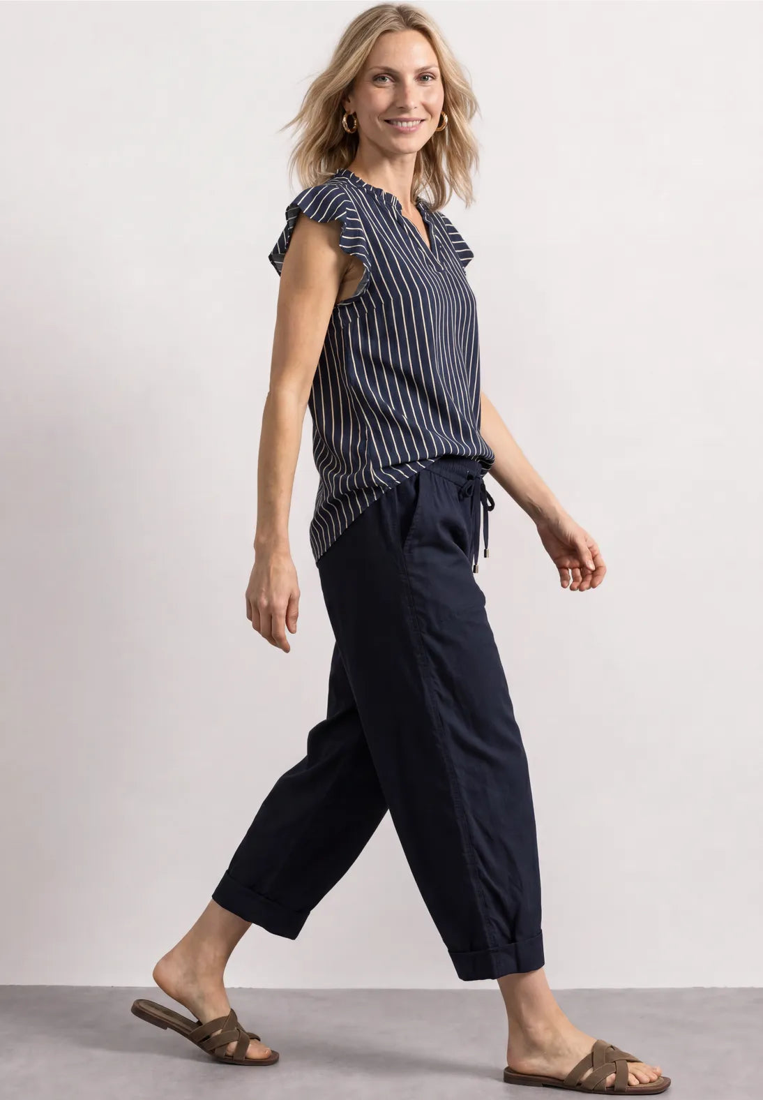 BLUSA DE VISCOSA A RAYAS STREET ONE