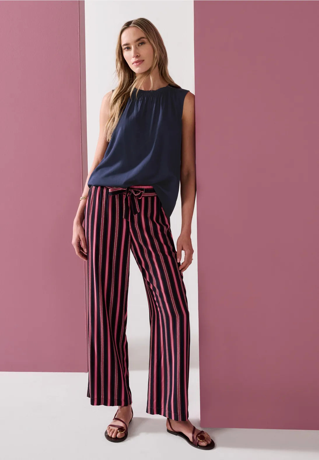 BLUSA DE TIRANTES AZUL DE VISCOSA STREET ONE