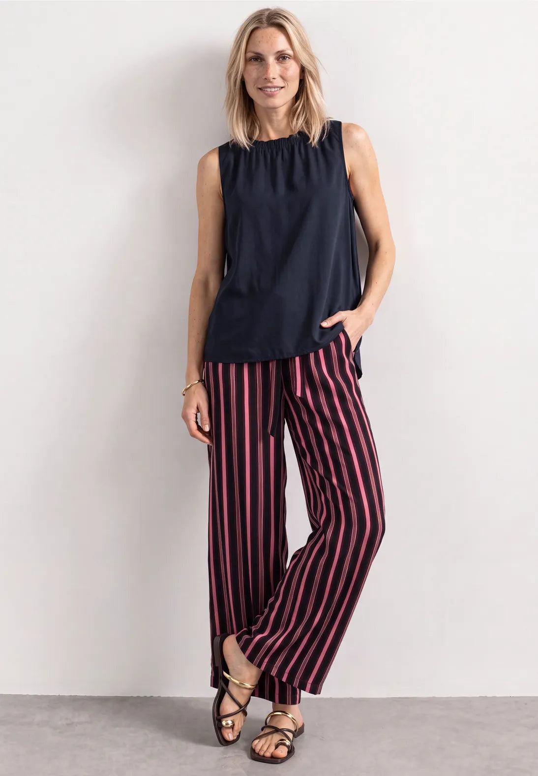BLUSA DE TIRANTES AZUL DE VISCOSA STREET ONE