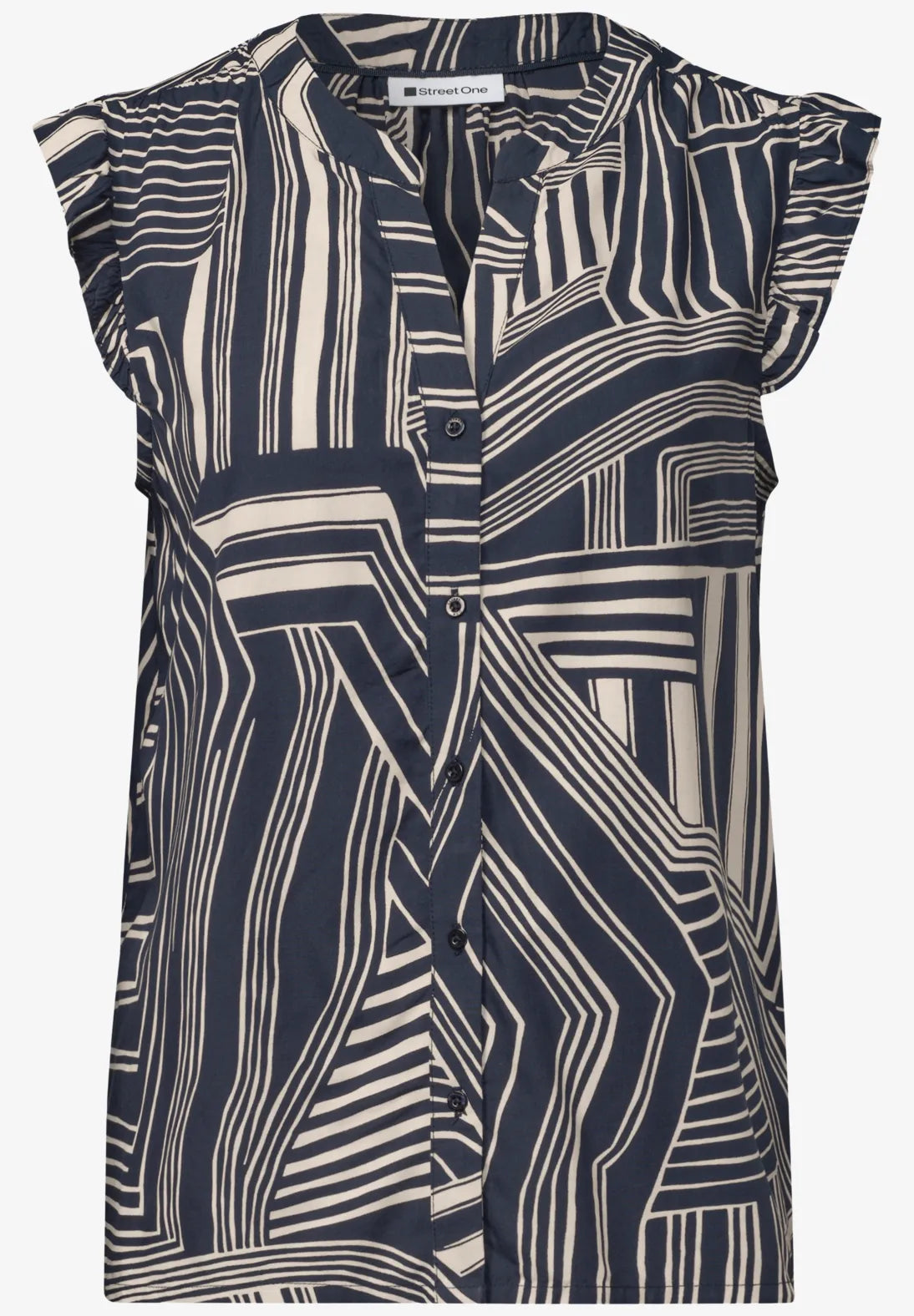 BLUSA DE TIRANTES AZUL ESTAMPADA STREET ONE