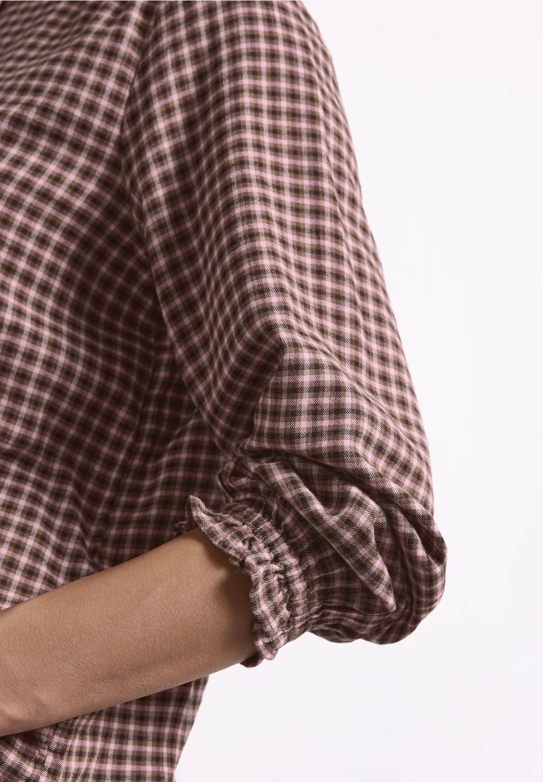 BLUSA CUELLO REDONDO ESTAMPADO A CUADROS STREET ONE
