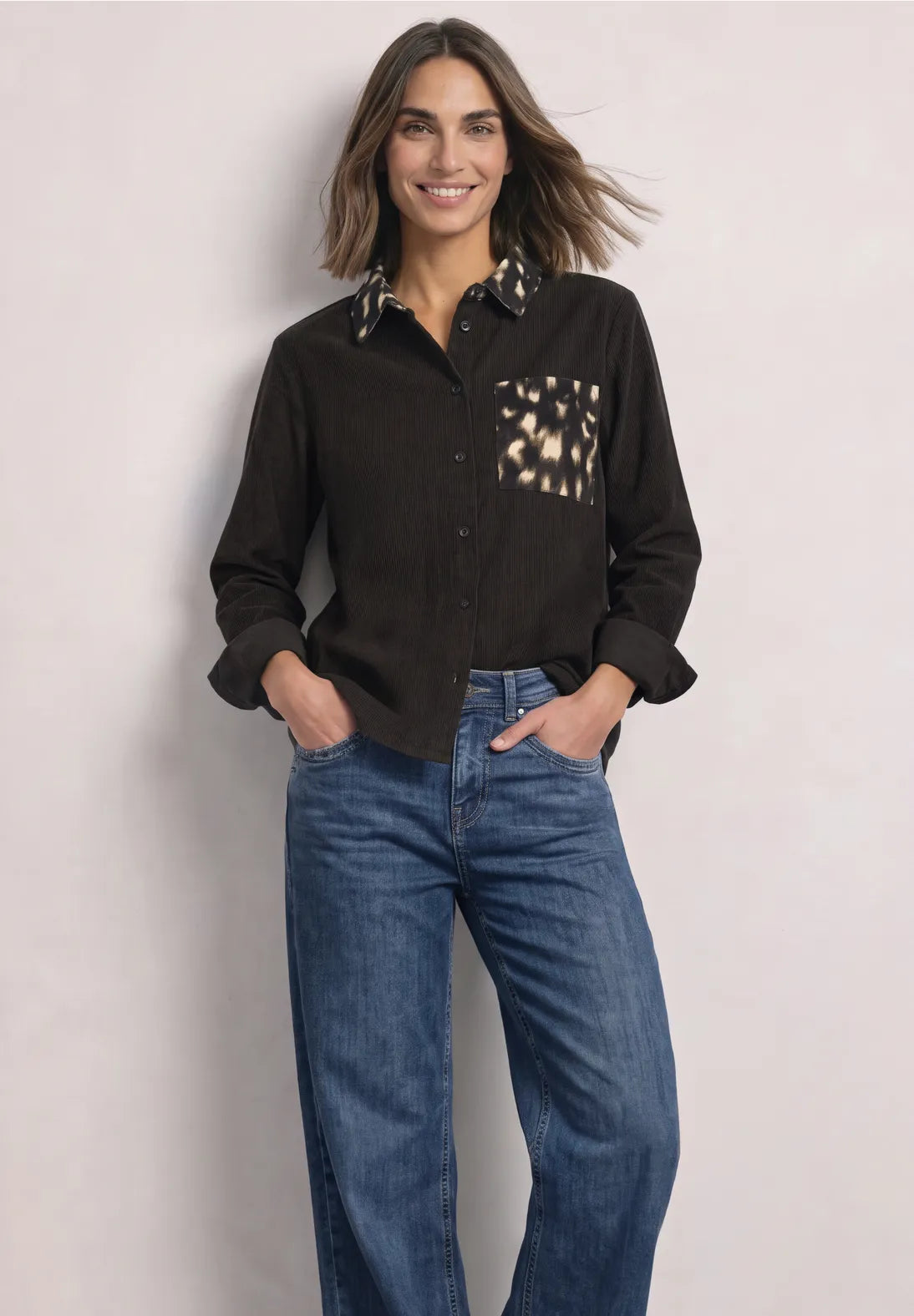 Blusa cuello estampado Street one