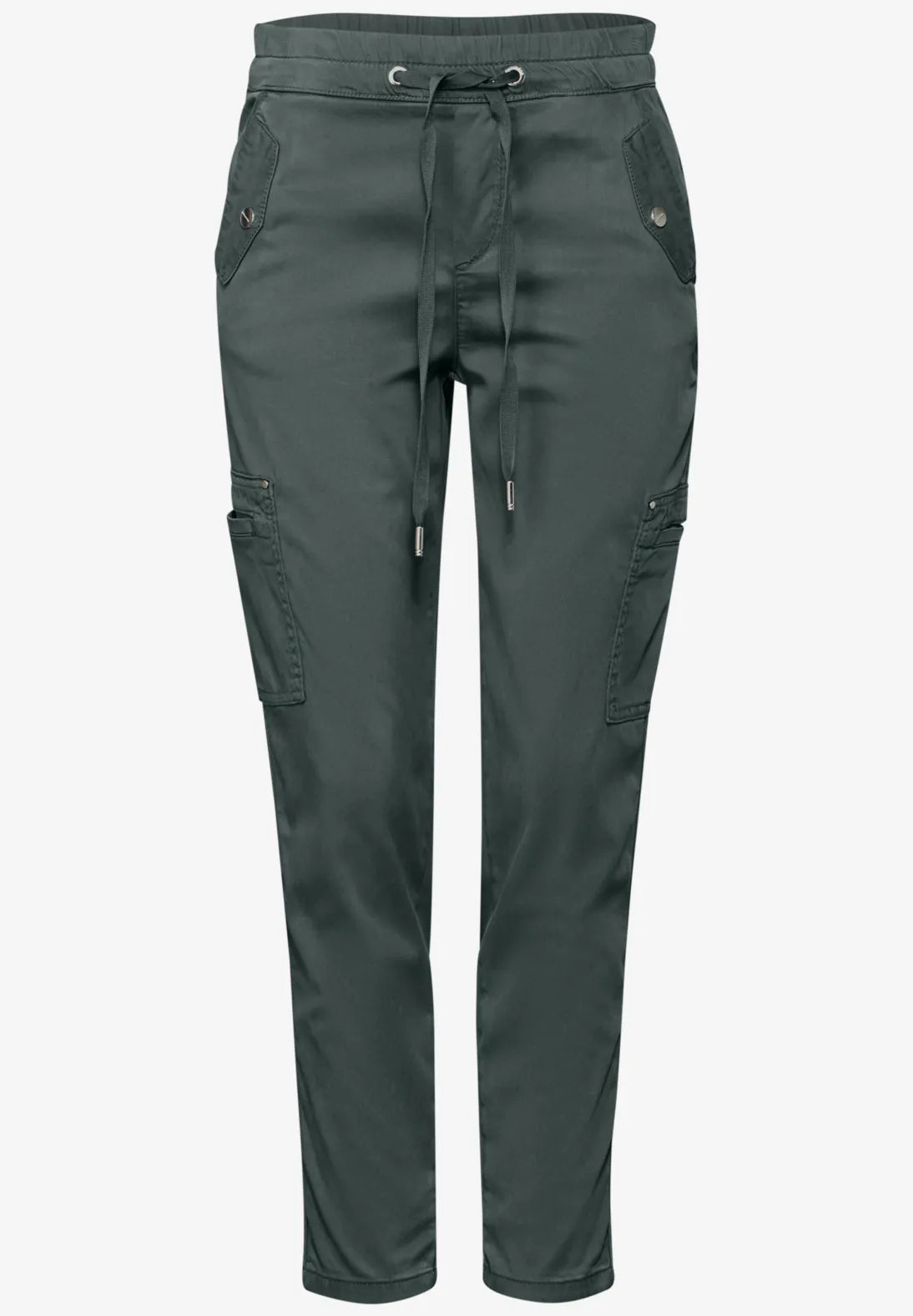 STREET ONE PANTALONES DE CARGO KAKI CINTURA ELASTICA