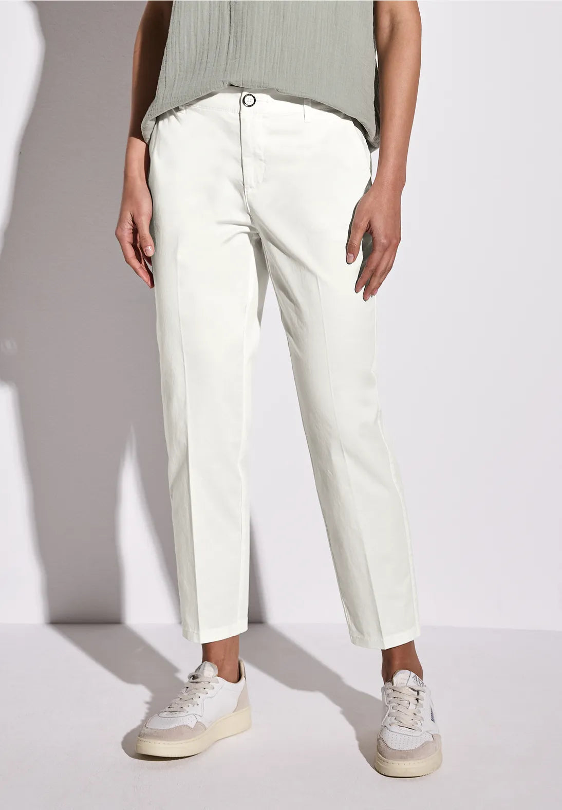 STREET ONE  PANTALON CHINO BLANCO ELASTICO
