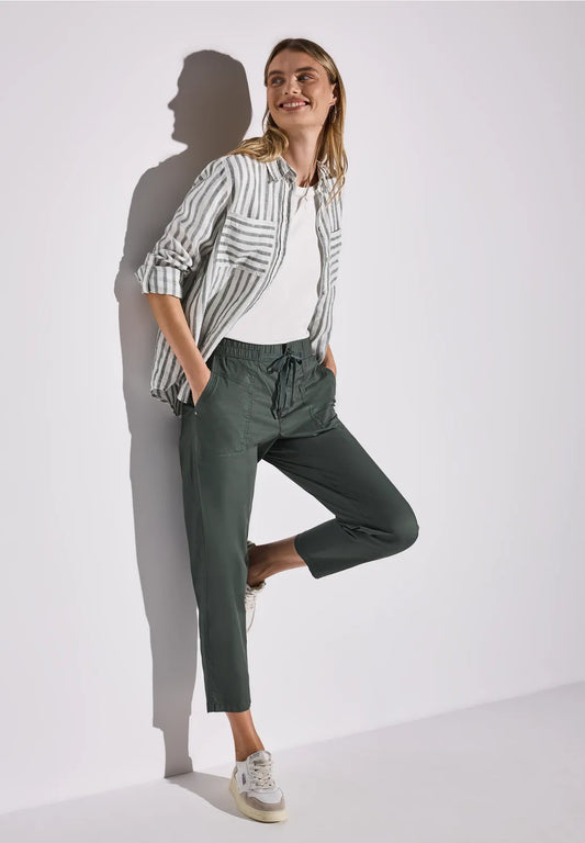 STREET ONE  PANTALON CARGO VERDE