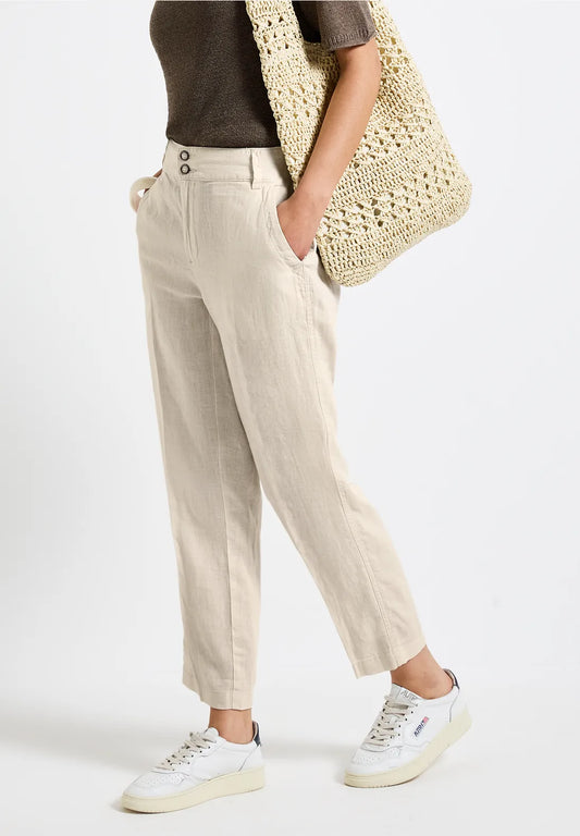 STREET ONE PANTALON DE LINO TIPO CHINO