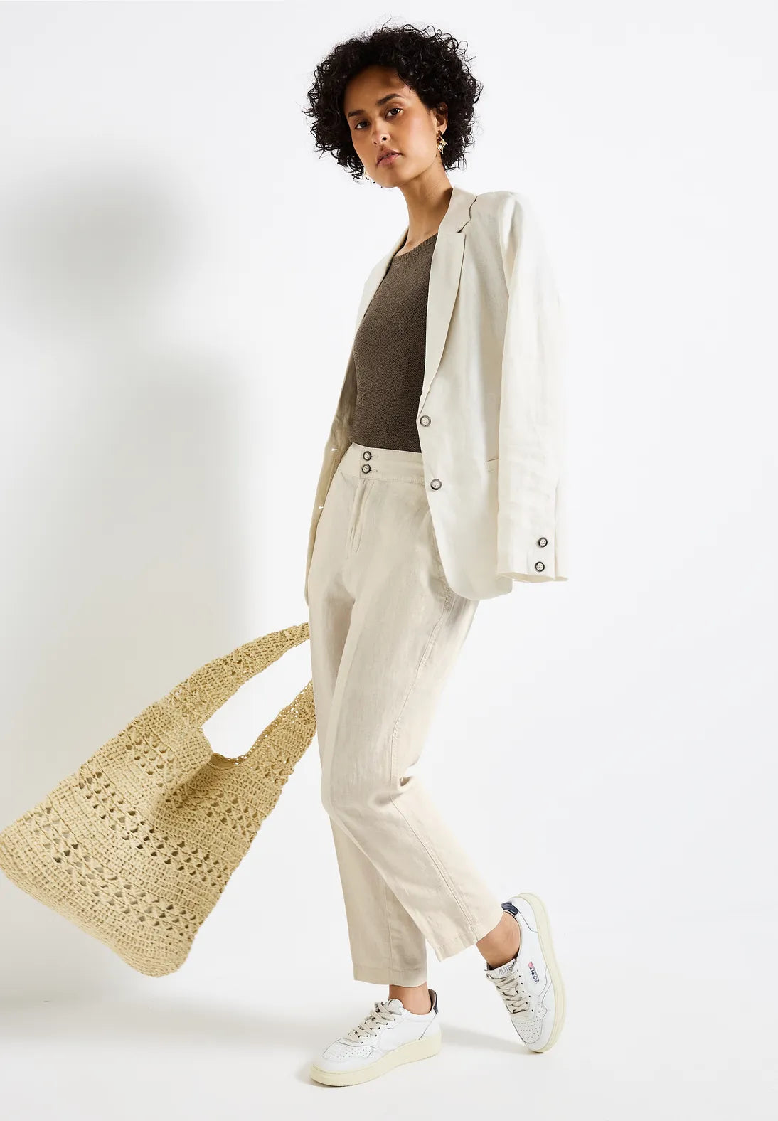 STREET ONE PANTALON DE LINO TIPO CHINO