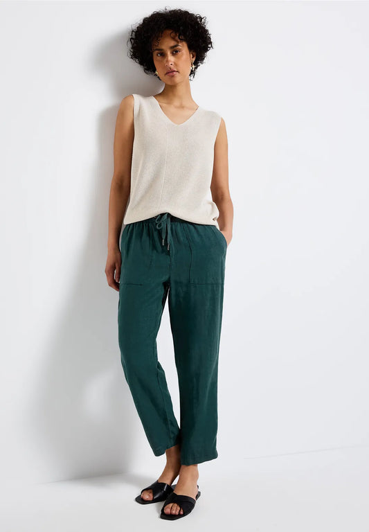 STREET ONE PANTALON DE LINO CINTURA ALTA