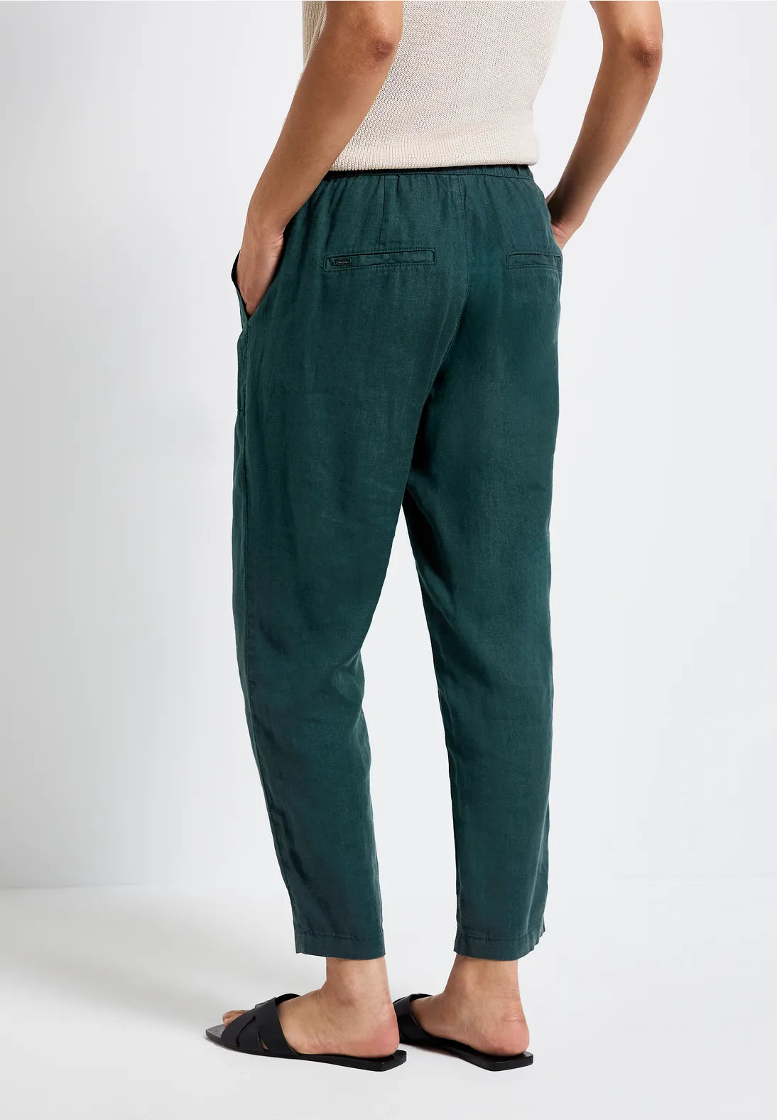 STREET ONE PANTALON DE LINO CINTURA ALTA