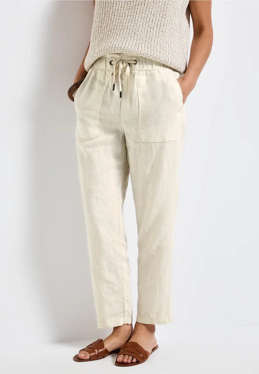 STREET ONE PANTALON DE LINO CINTURA ALTA