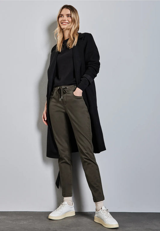 STREET ONE PANTALONES VAQUEROS CON DETALLE DE CINTA PIERNA ESTRECHA
