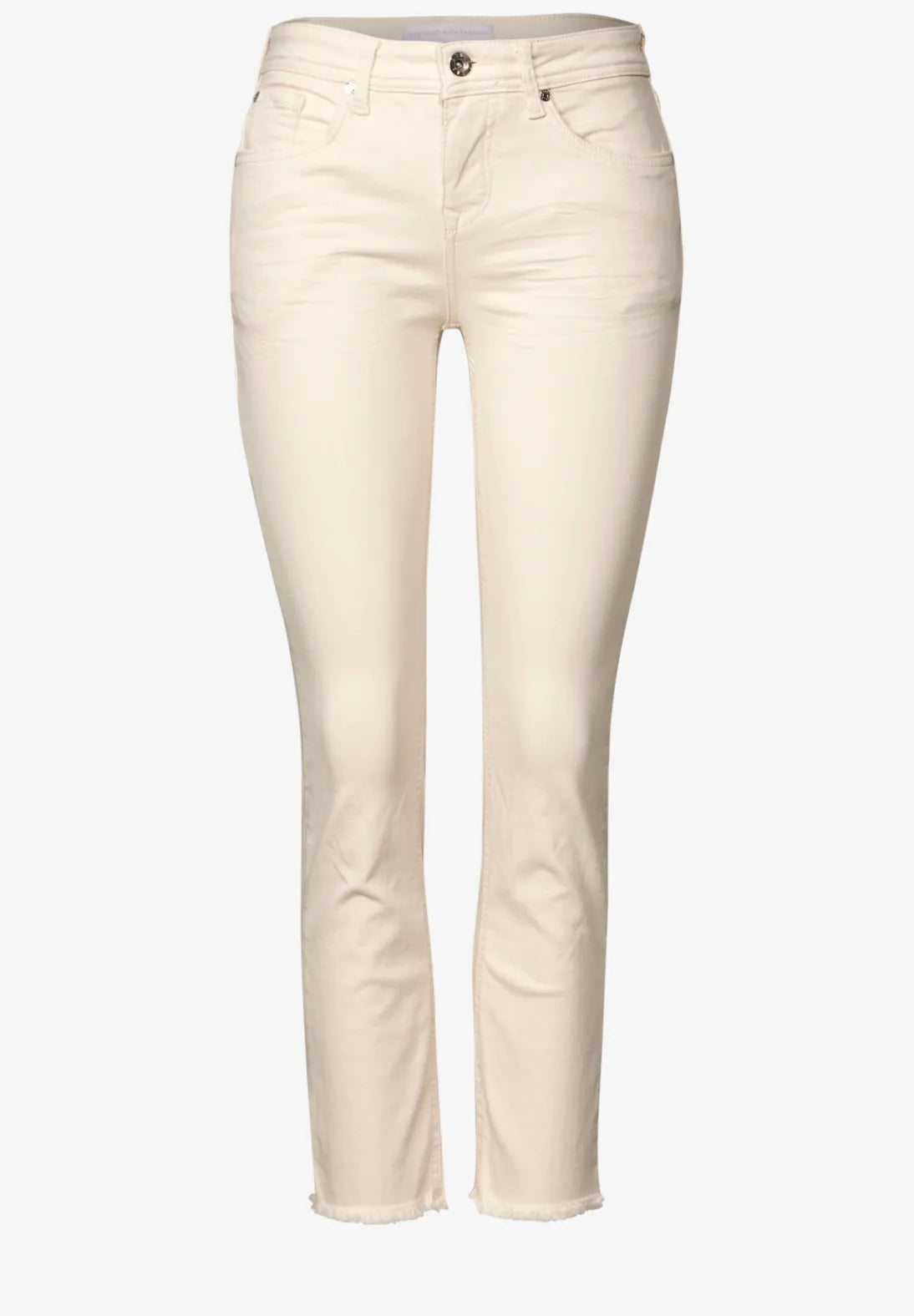 STREET ONE  PANTALON TEJANO BEIGE ELASTICO