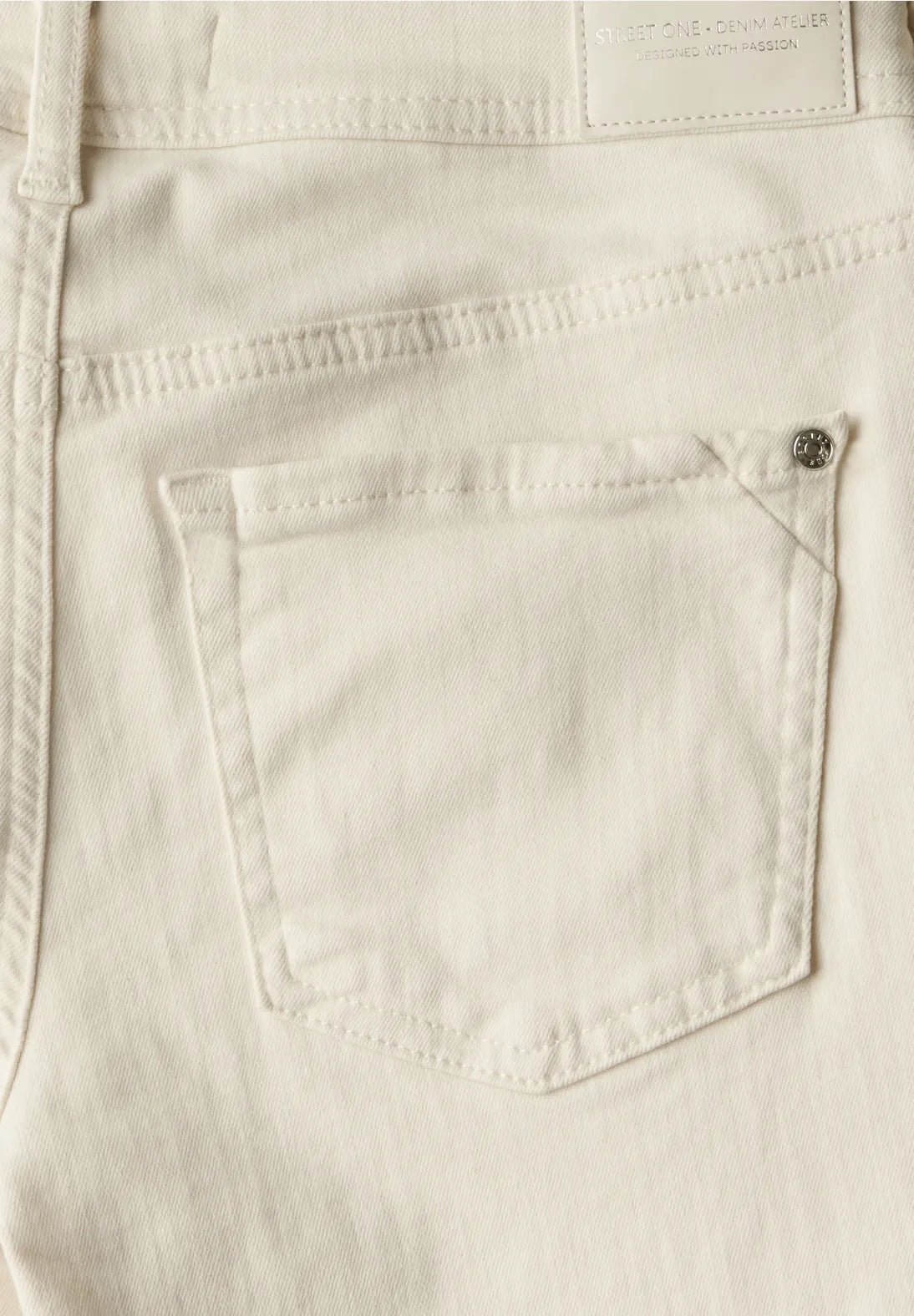 STREET ONE  PANTALON TEJANO BEIGE ELASTICO
