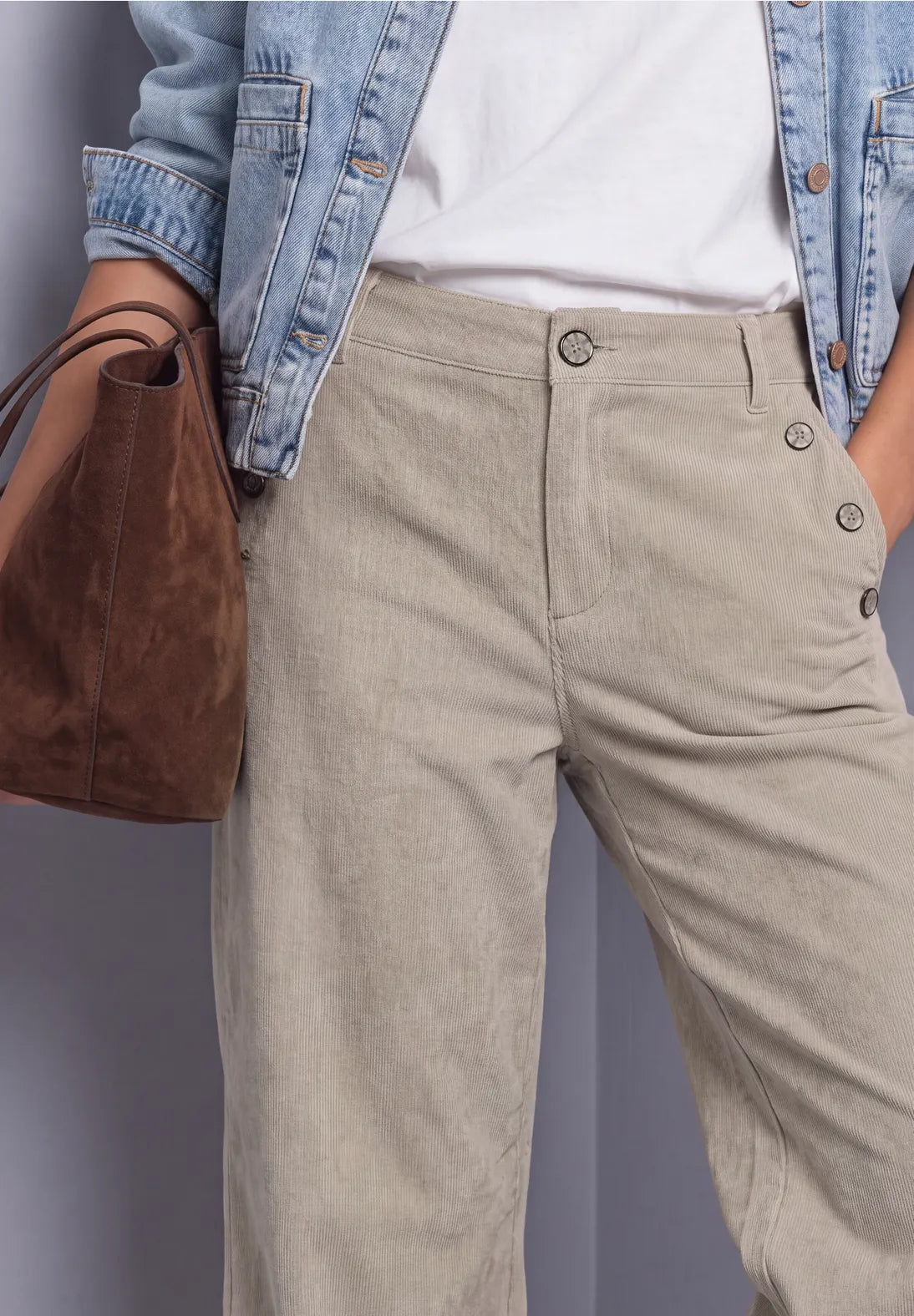 PANTALONES DE PANA PIERNA RECTA STREET ONE
