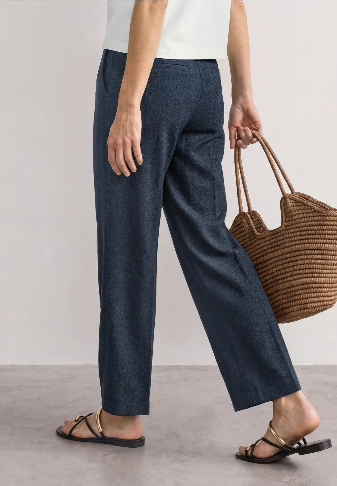 PANTALON CINTURA ALTA JASPEADO STREET ONE