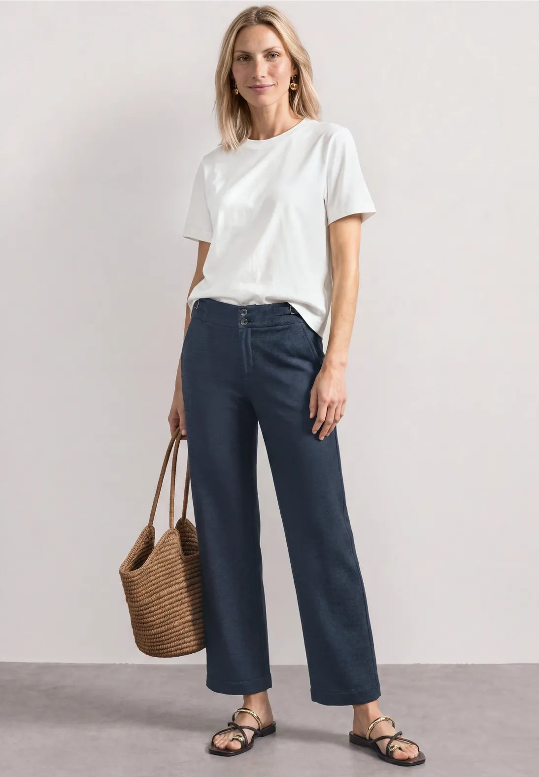 PANTALON CINTURA ALTA JASPEADO STREET ONE