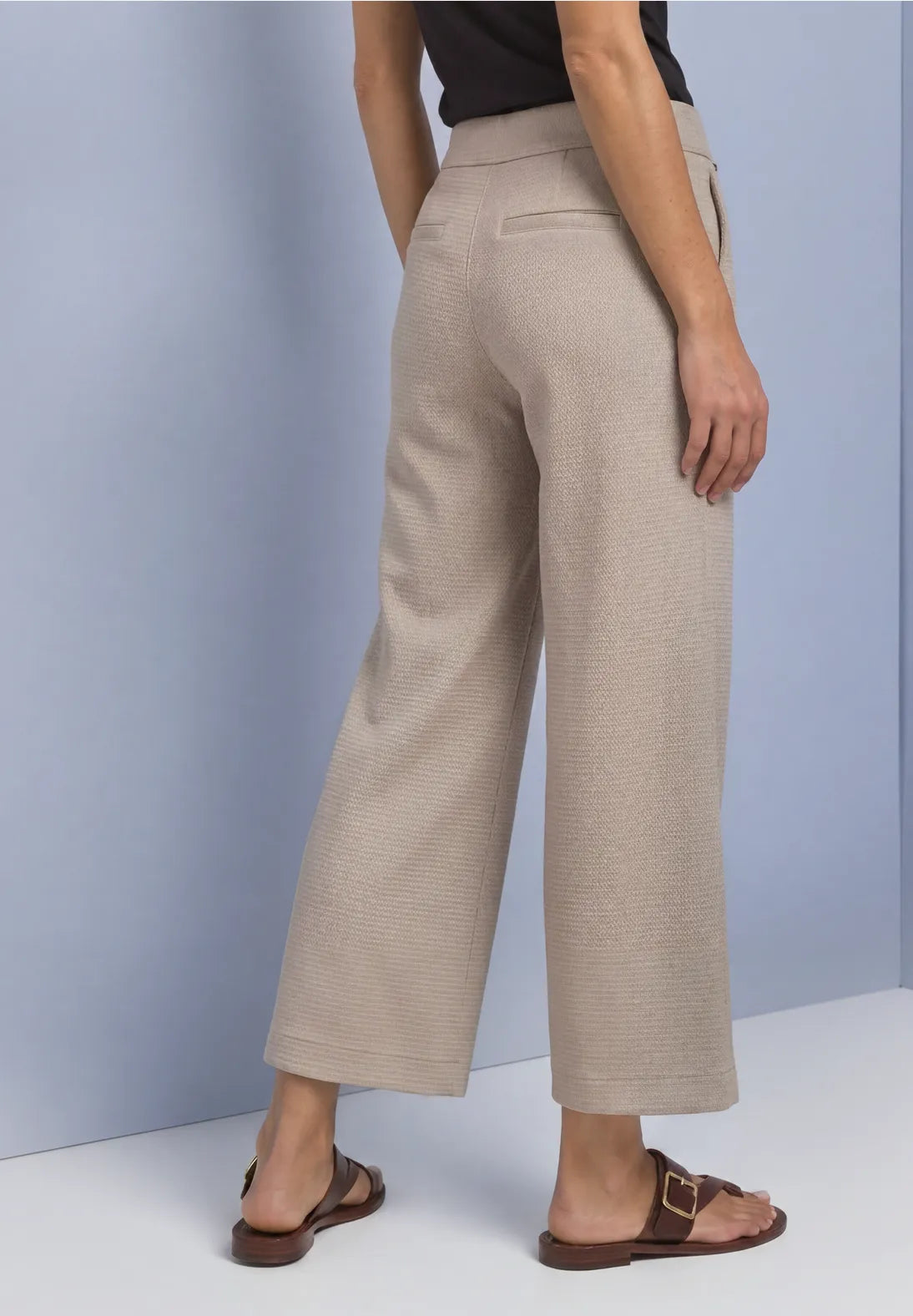 PANTALONES DE PUNTO DISEÑO JACQUARD PIERNA ANCHA STREET ONE