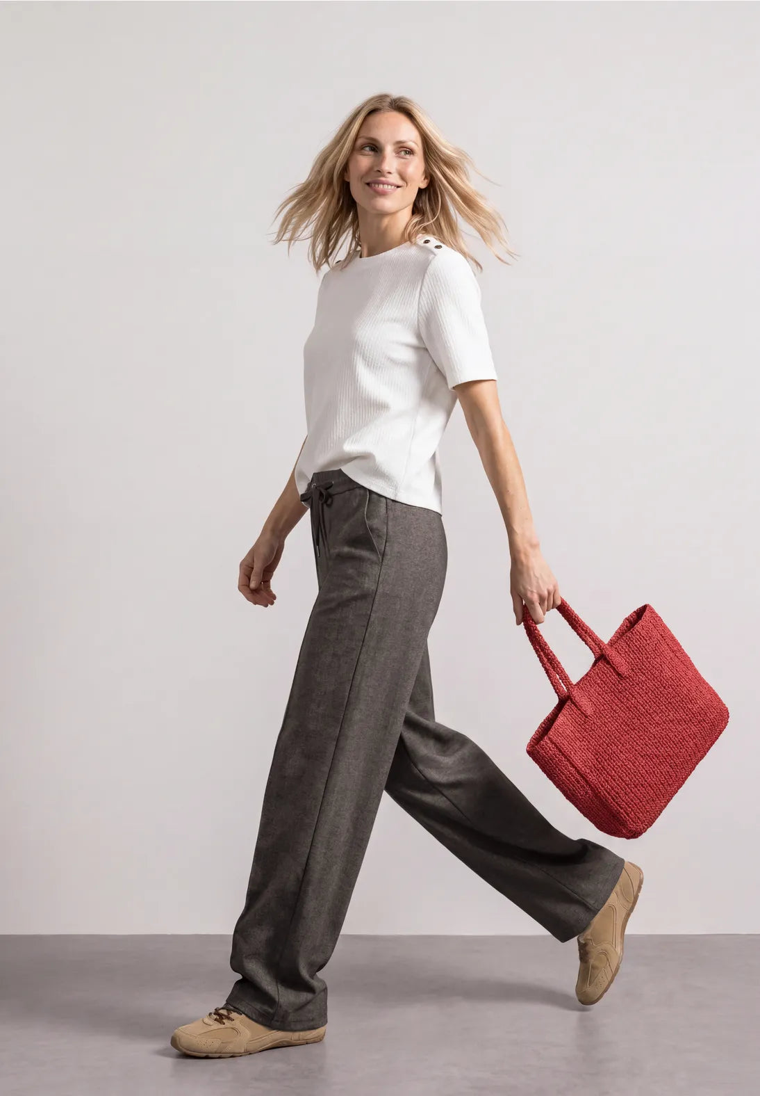 PANTALON CINTURA ELASTICA BOLSILLOS LATERALES STREET ONE
