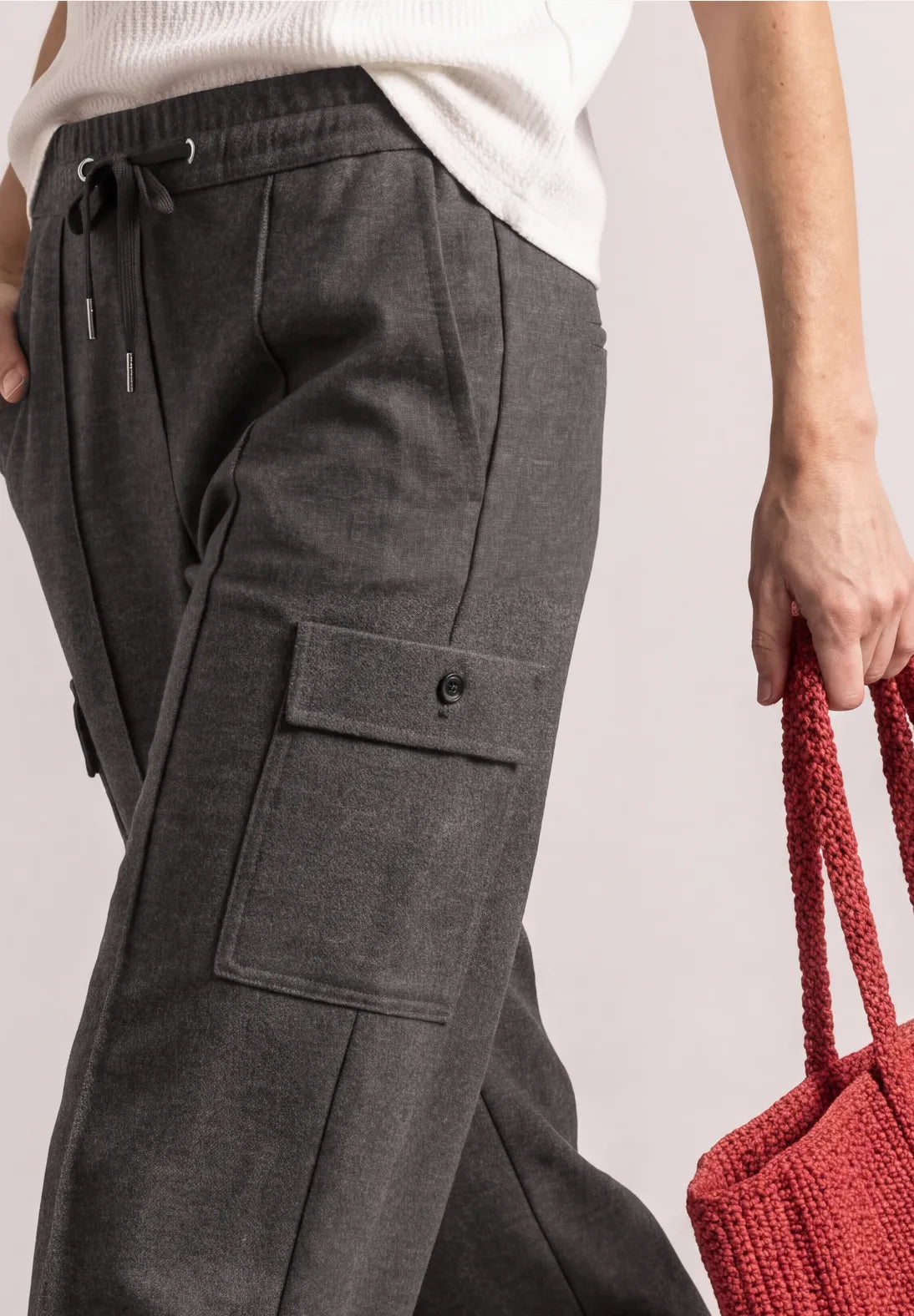 PANTALON CINTURA ELASTICA BOLSILLOS LATERALES STREET ONE