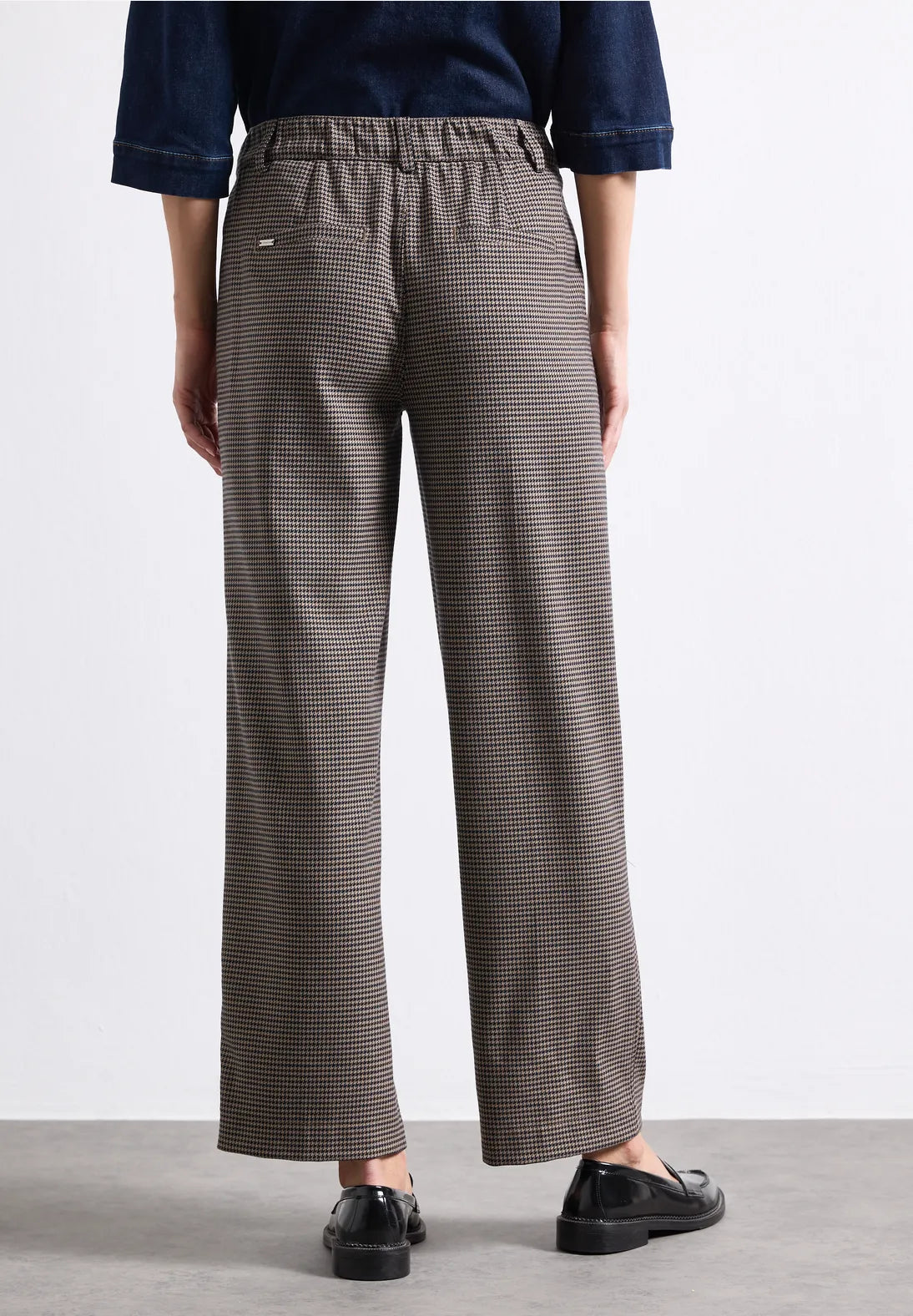 PANTALONES PIERNA RECTA ESTAMPADO CUADROS STREET ONE