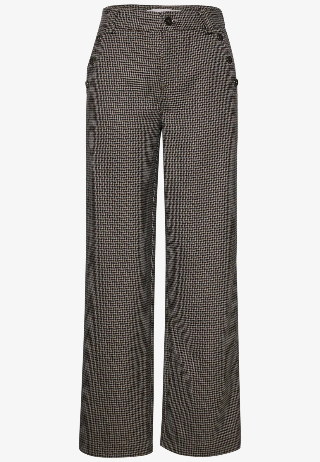 PANTALONES PIERNA RECTA ESTAMPADO CUADROS STREET ONE