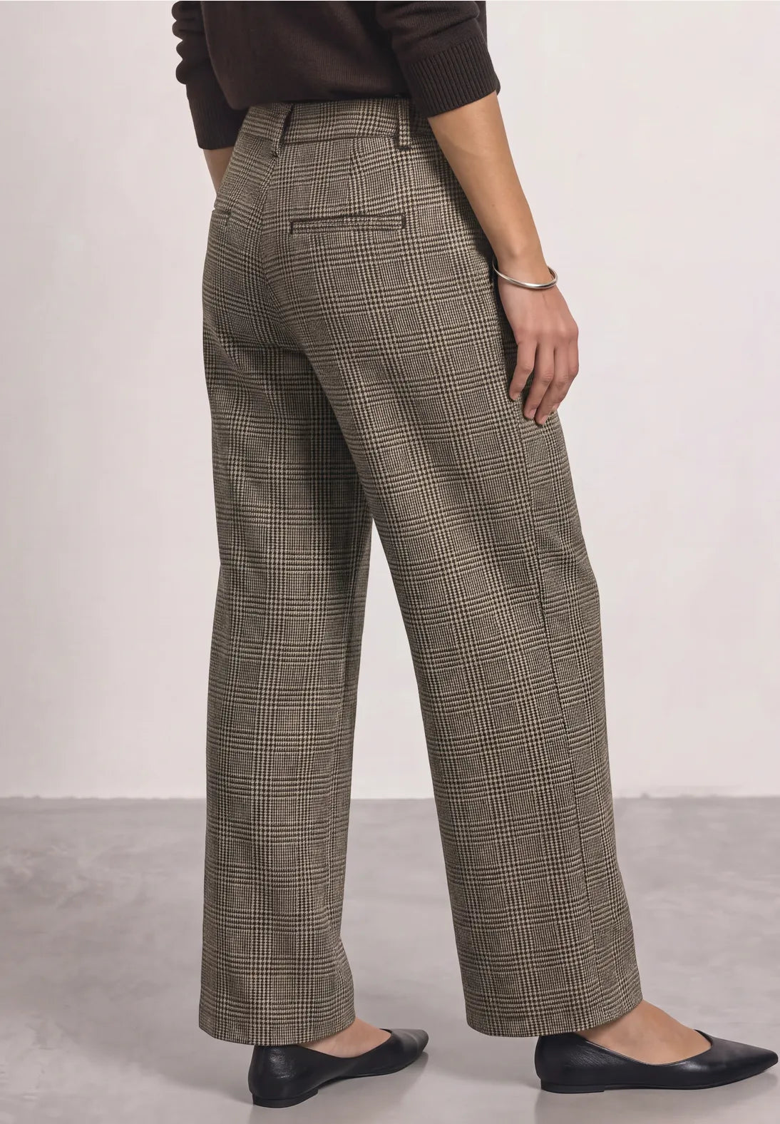 PANTALONES CORTE INFORMAL ESTAMPADOS A CUADROS STREET ONE