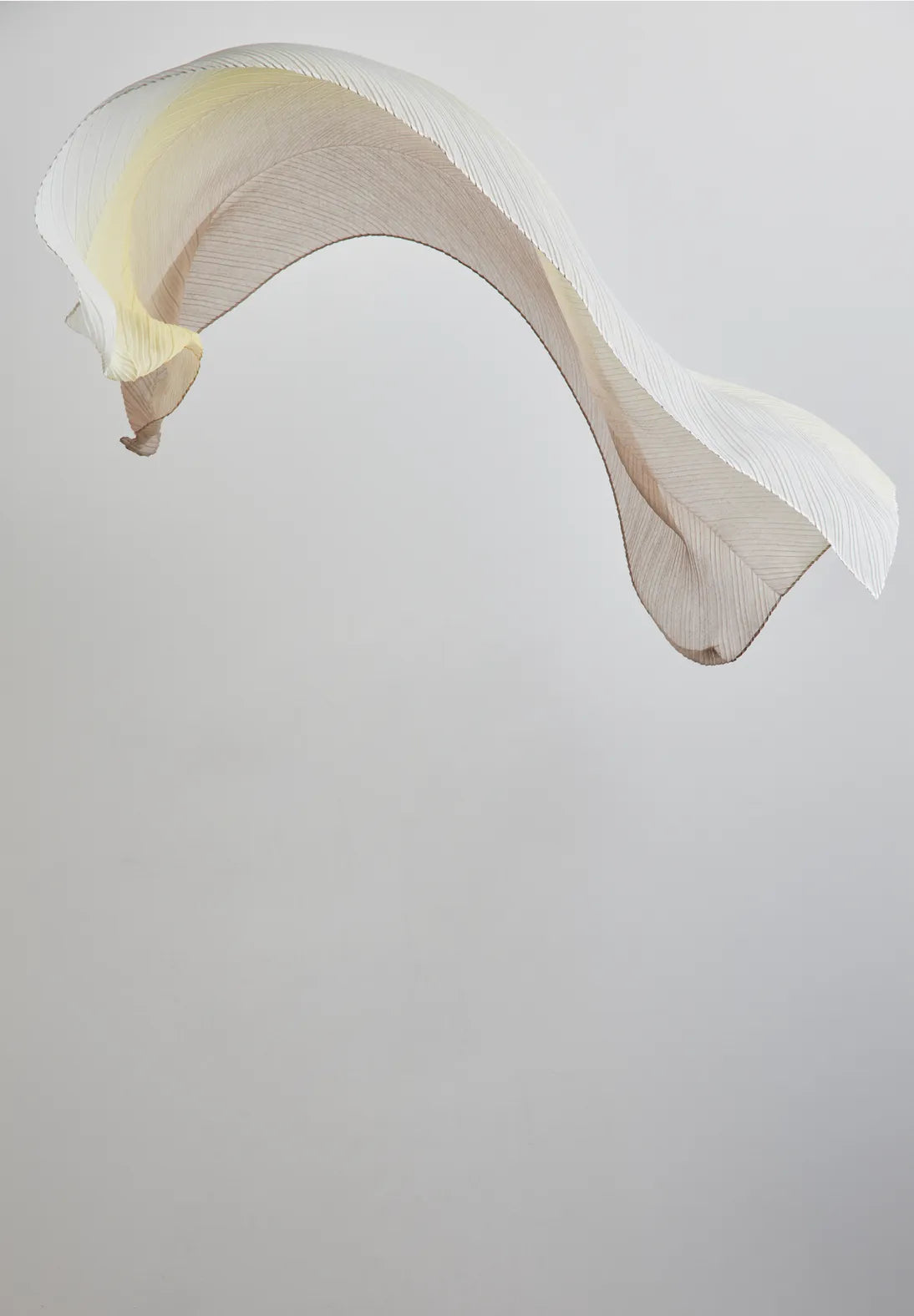 BUFANDA PLISADA TONOS AMARILLOS BEIGE