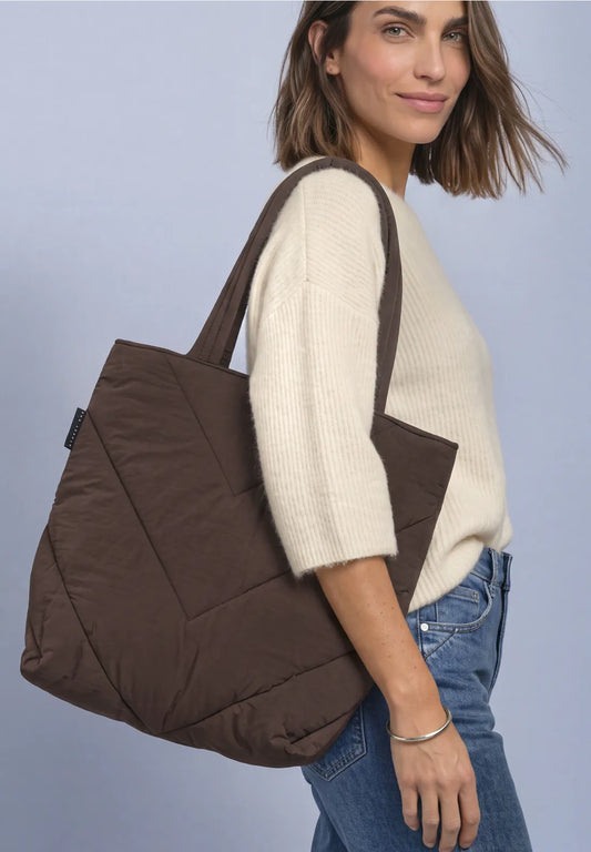BOLSO ACOLCHADO MARRON STREET ONE