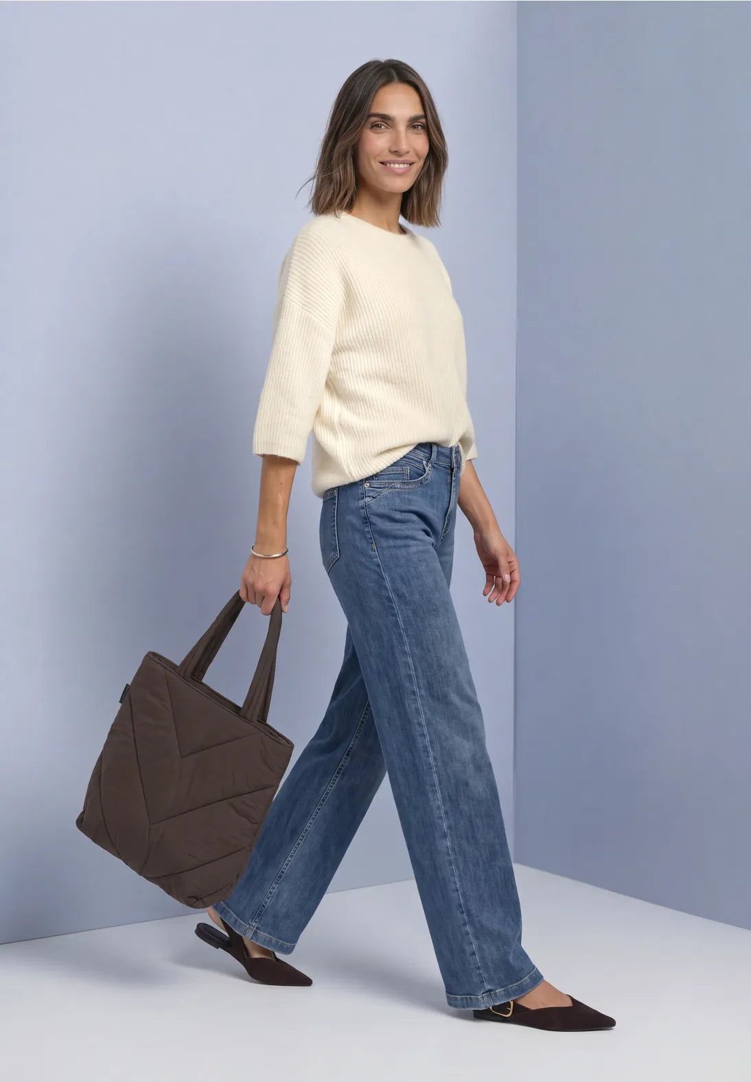 BOLSO ACOLCHADO MARRON STREET ONE