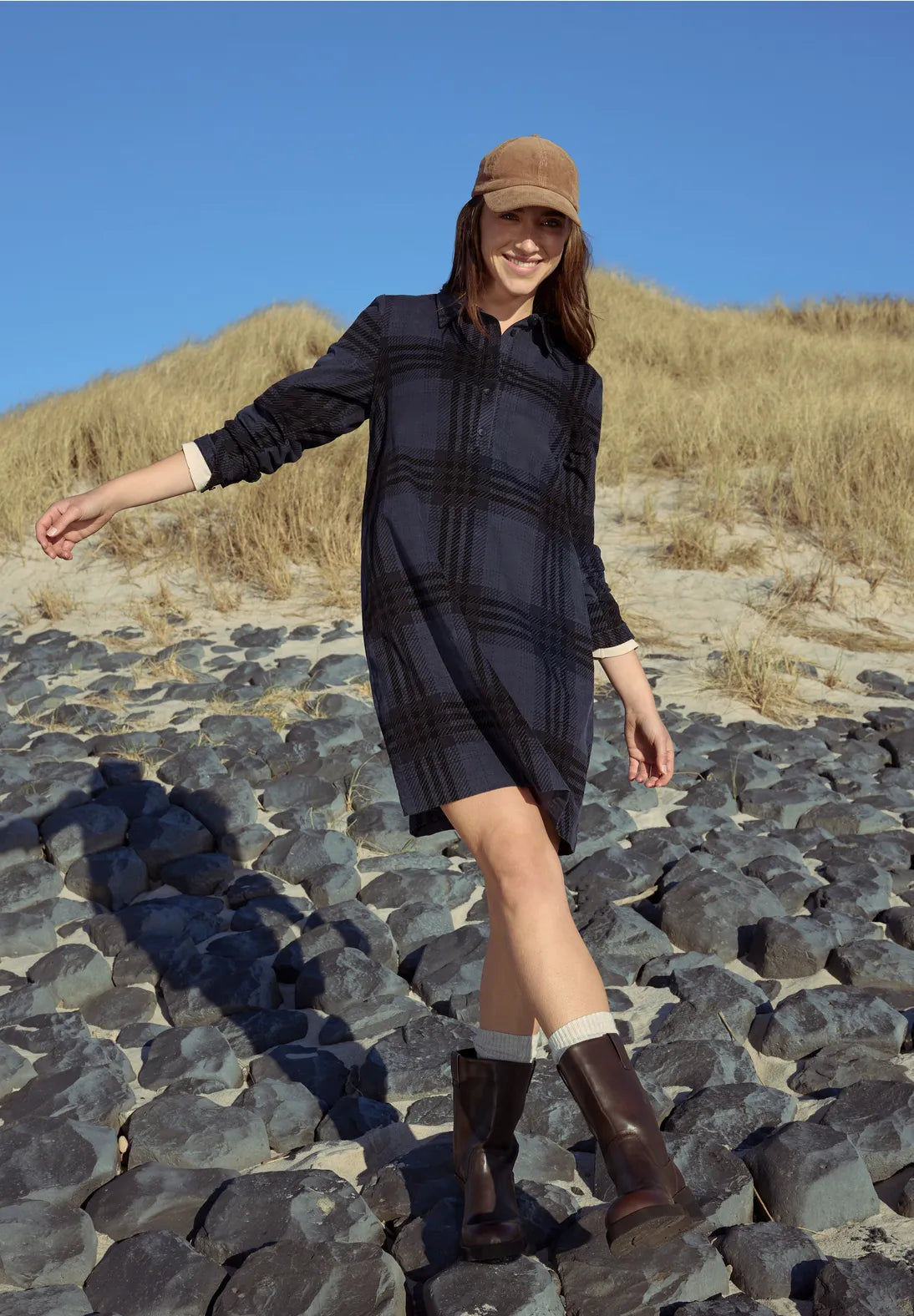 VESTIDO CUELLO CAMISA ESTAMPADO CECIL