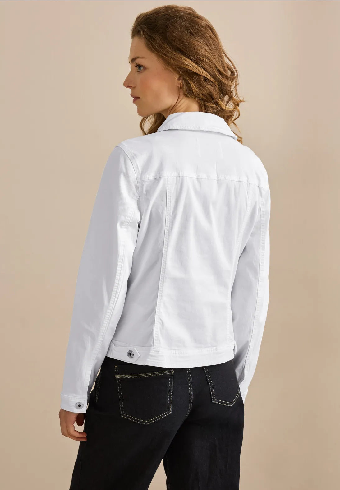 CECIL CHAQUETA TEJANA ELASTICA BLANCA