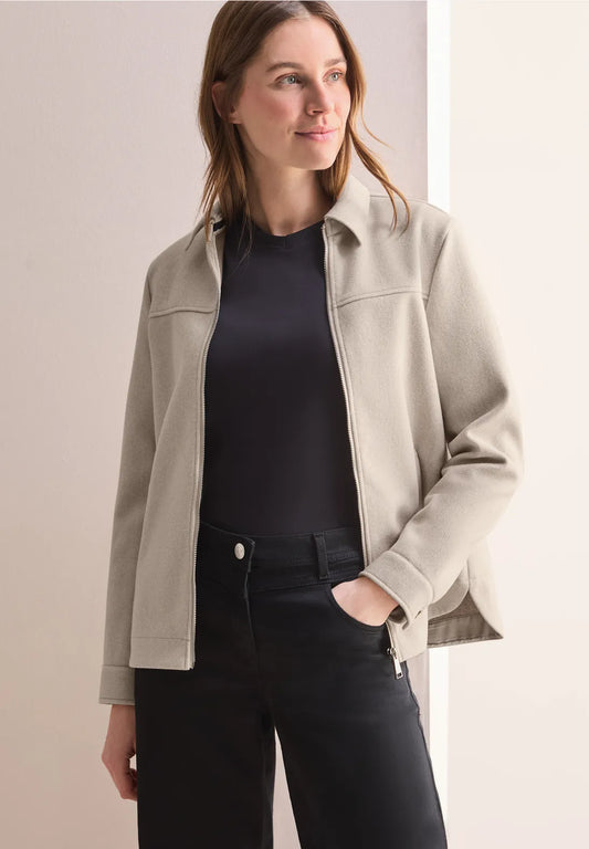 CHAQUETA CUELLO CAMISERO CON CREMALLERA