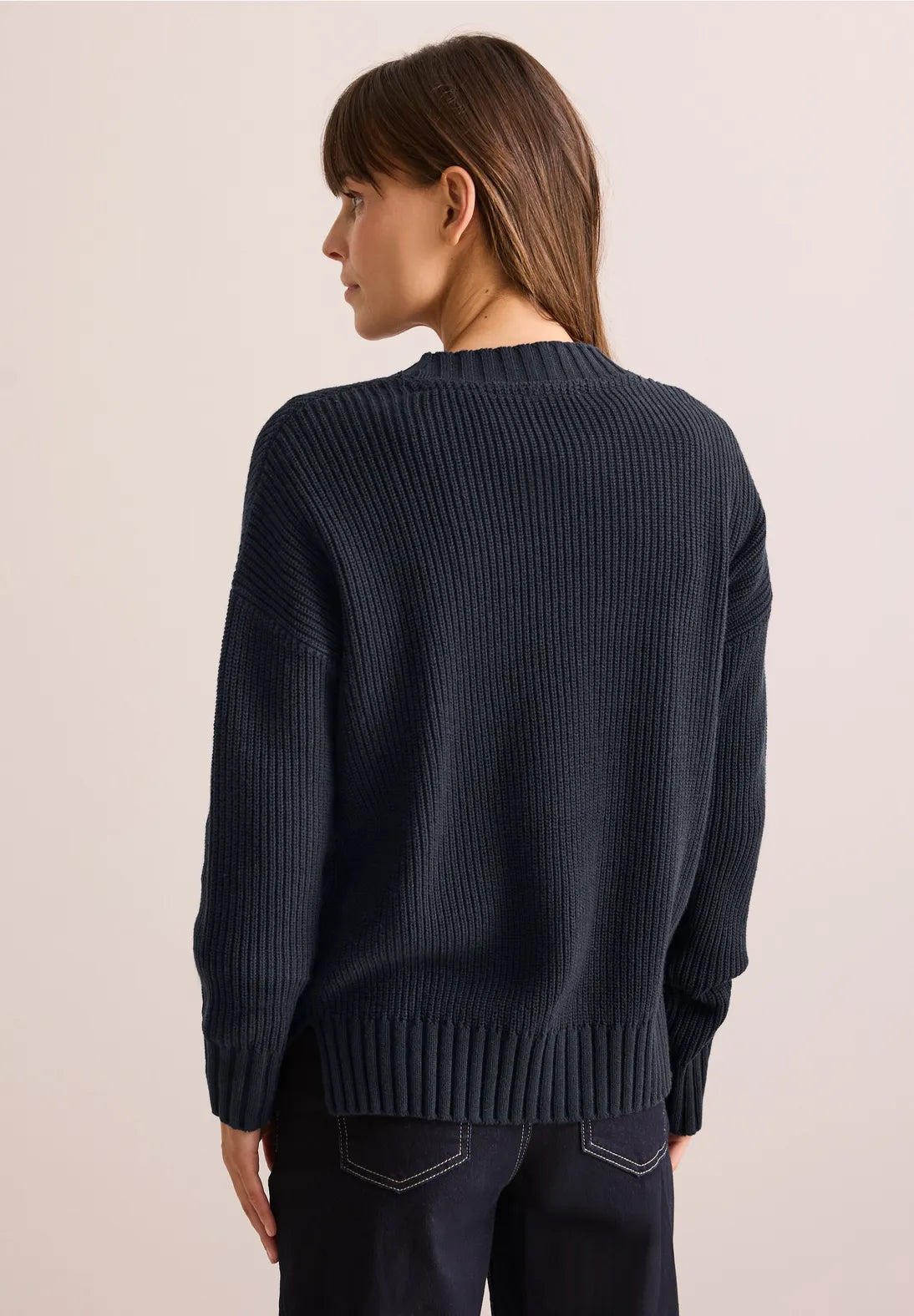 CARDIGAN DE PUNTO AZUL MARINO