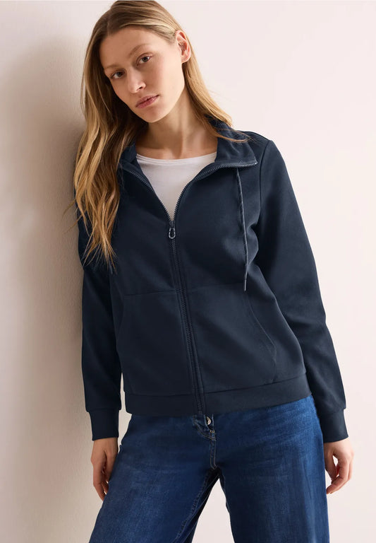 SUDADERA JERSEY CON CUELLO ALTO
