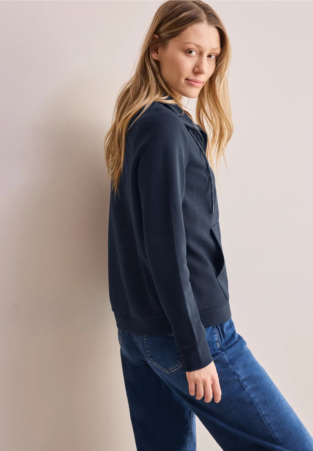 SUDADERA JERSEY CON CUELLO ALTO