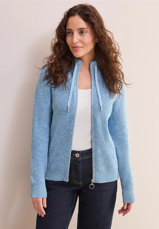 CARDIGAN DE ALGODON CUELLO ALTO