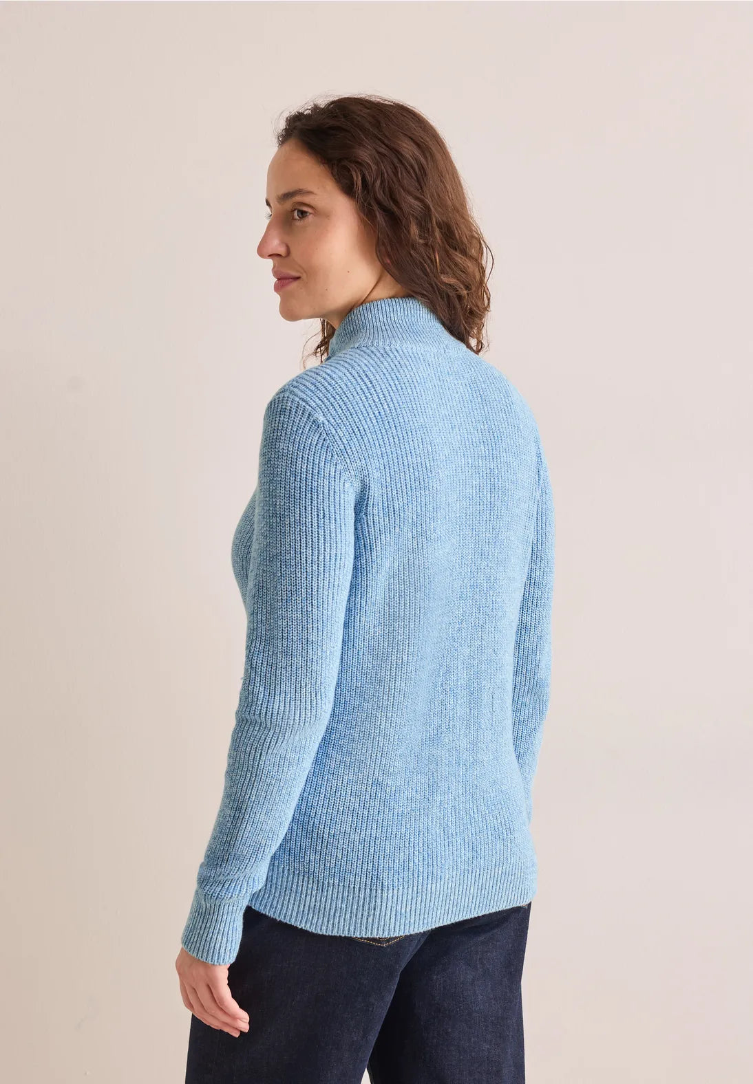 CARDIGAN DE ALGODON CUELLO ALTO