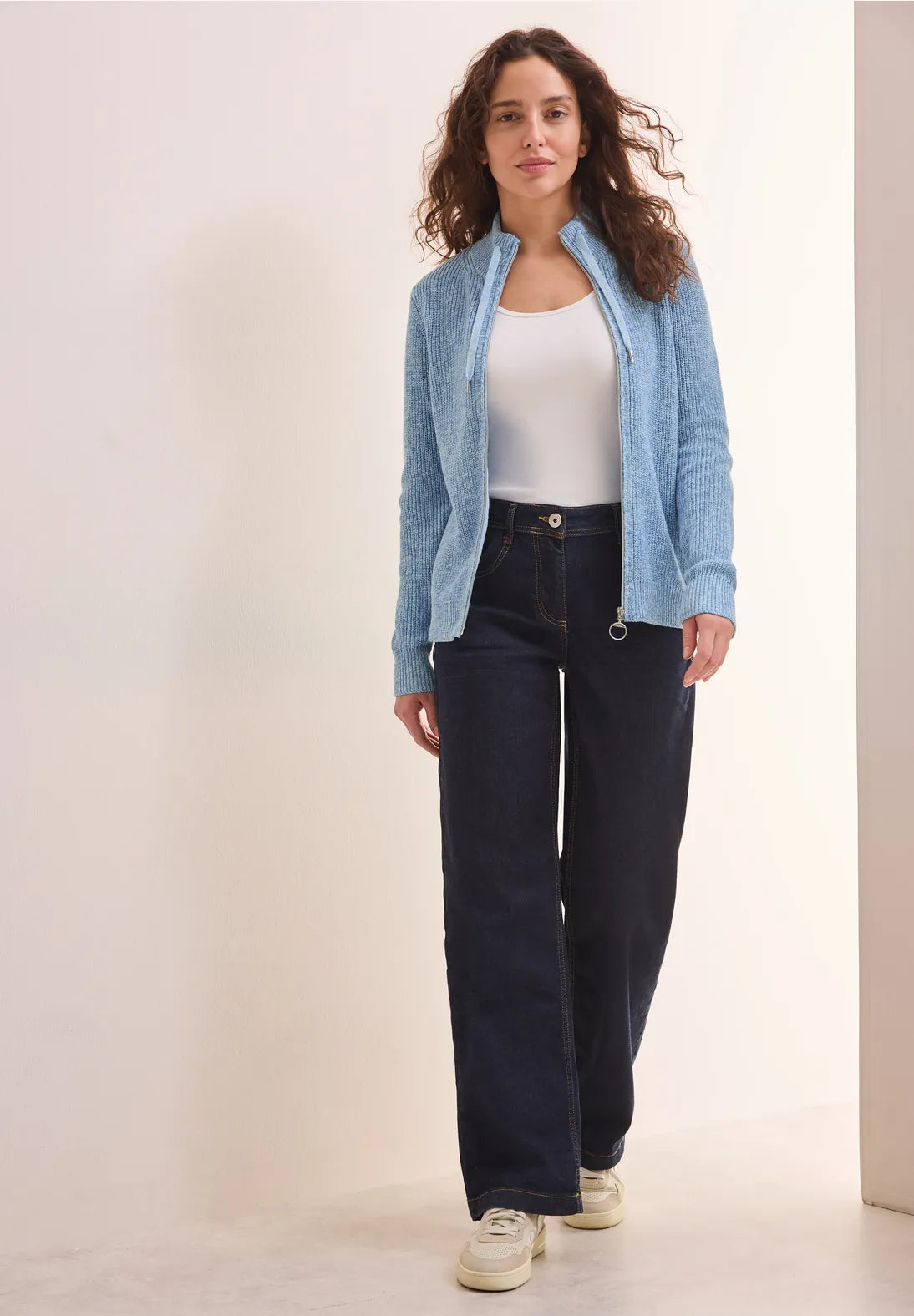 CARDIGAN DE ALGODON CUELLO ALTO