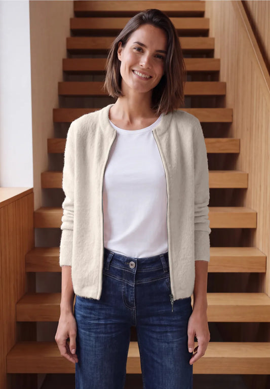 CARDIGAN BLANCO SUAVE AJUSTABLE CECIL. ESPRITCALAFELL
