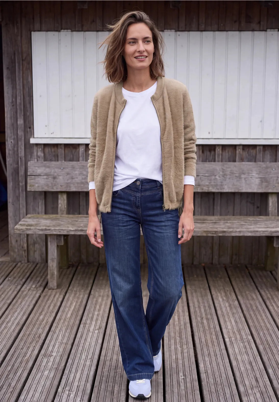 CARDIGAN BLANCO SUAVE AJUSTABLE CECIL. ESPRITCALAFELL