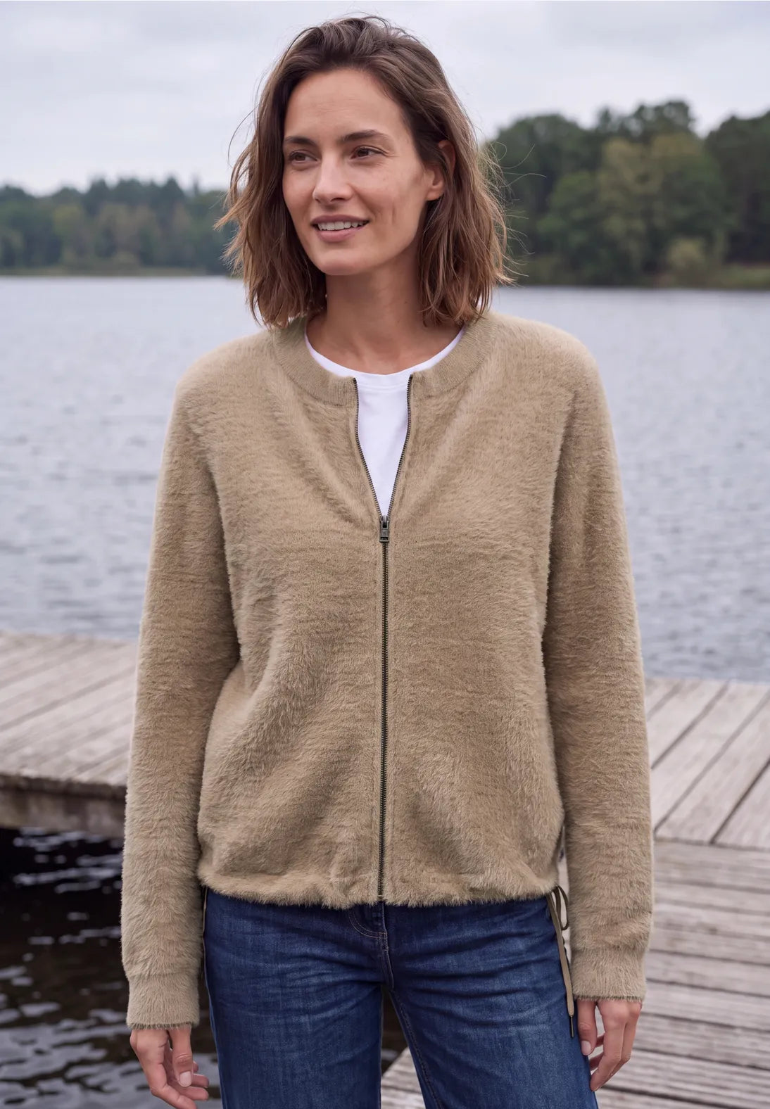 CARDIGAN BLANCO SUAVE AJUSTABLE CECIL. ESPRITCALAFELL