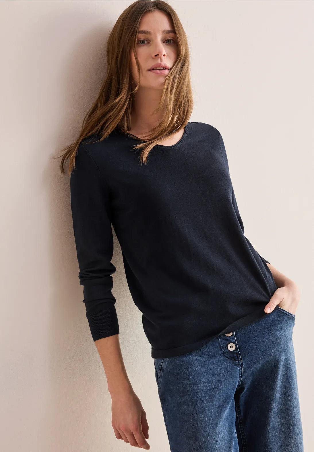JERSEY DE PUNTO CUELLO EN "V"