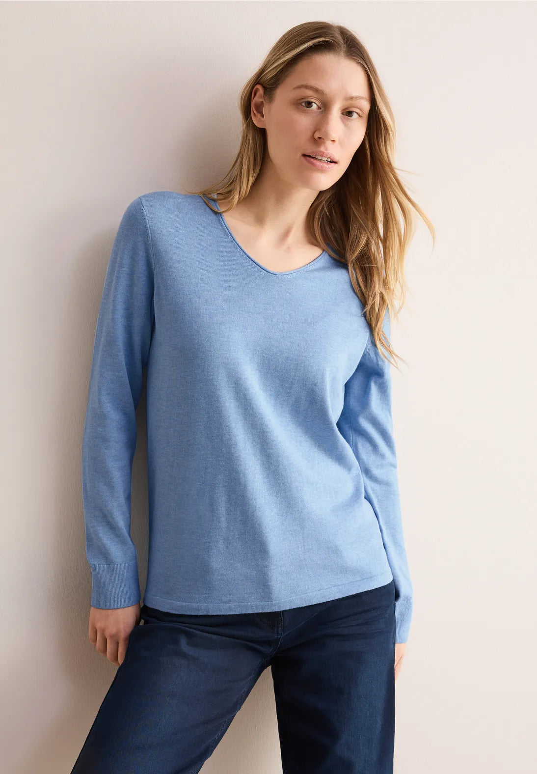 JERSEY DE PUNTO CUELLO EN "V"