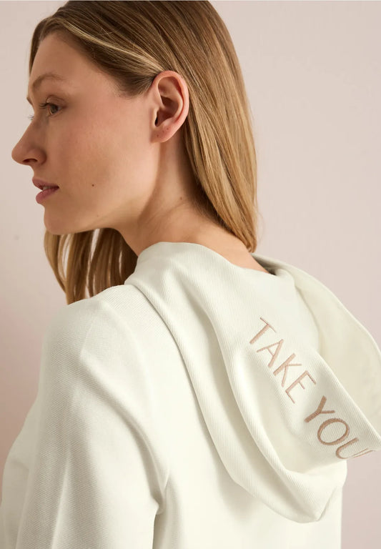 SUDADERA CON CAPUCHA DETALLES BORDADOS