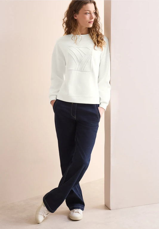SUDADERA BLANCA EXTRASUAVE DE MODAL