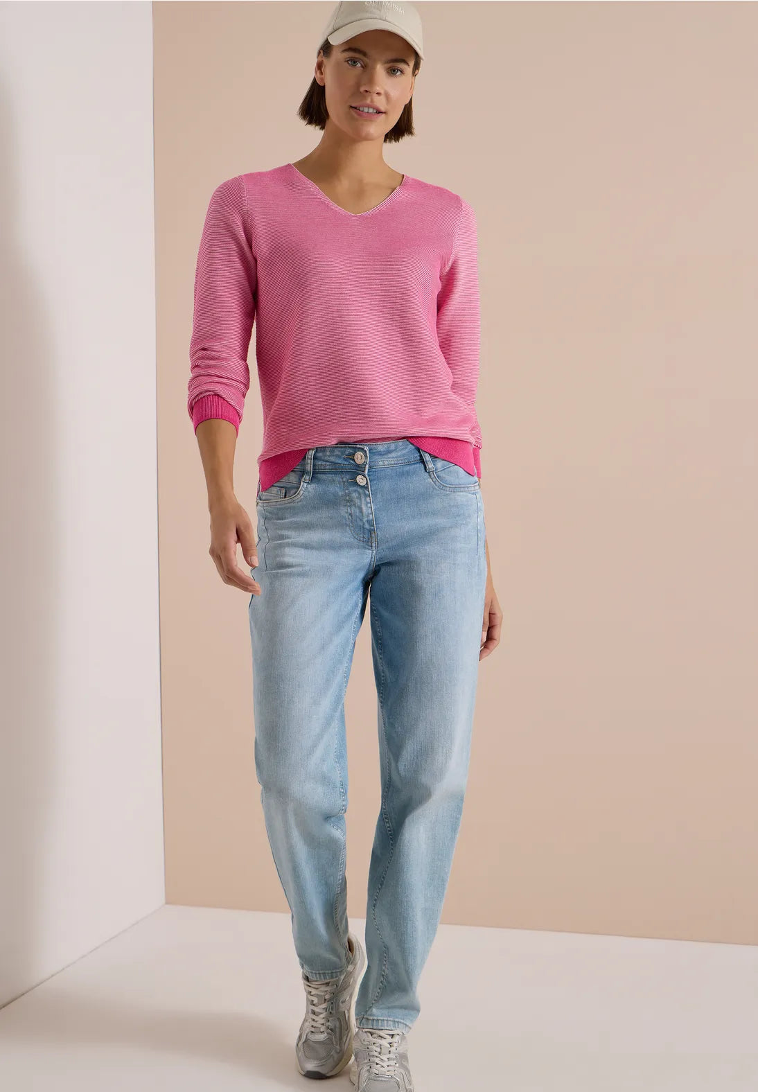 JERSEY DE PUNTO CUELLO EN V ALGODON CECIL